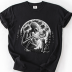 Alien Cat Beep T-Shirt — Black