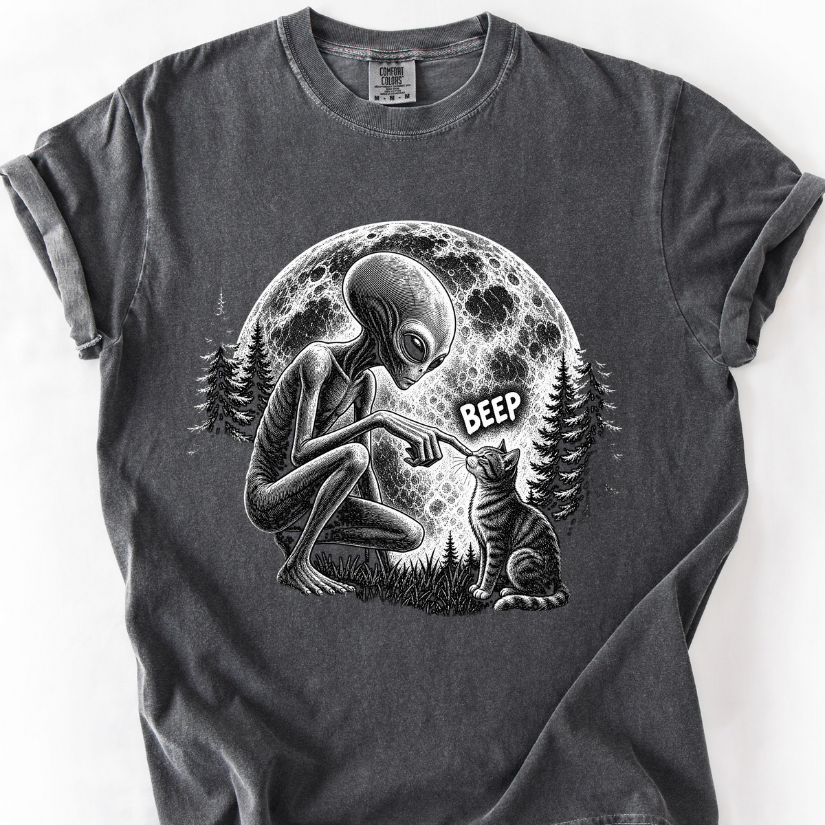 Alien Cat Beep T-Shirt — Pepper