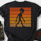 Alien Retro Sunset T-Shirt — Black