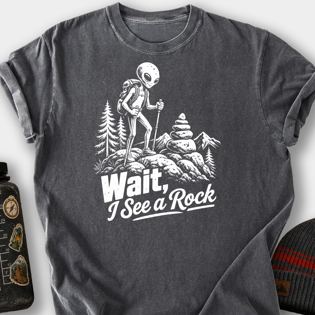 Alien Sees a Rock T-Shirt — Pepper
