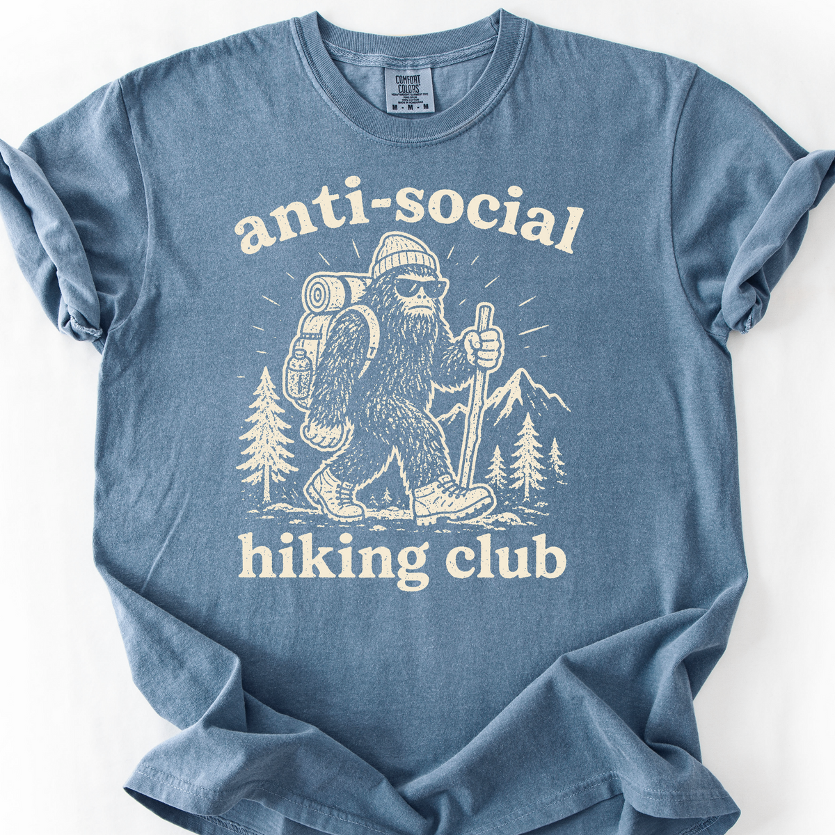 Anti-Social Hiking Club T-Shirt — Blue Jean