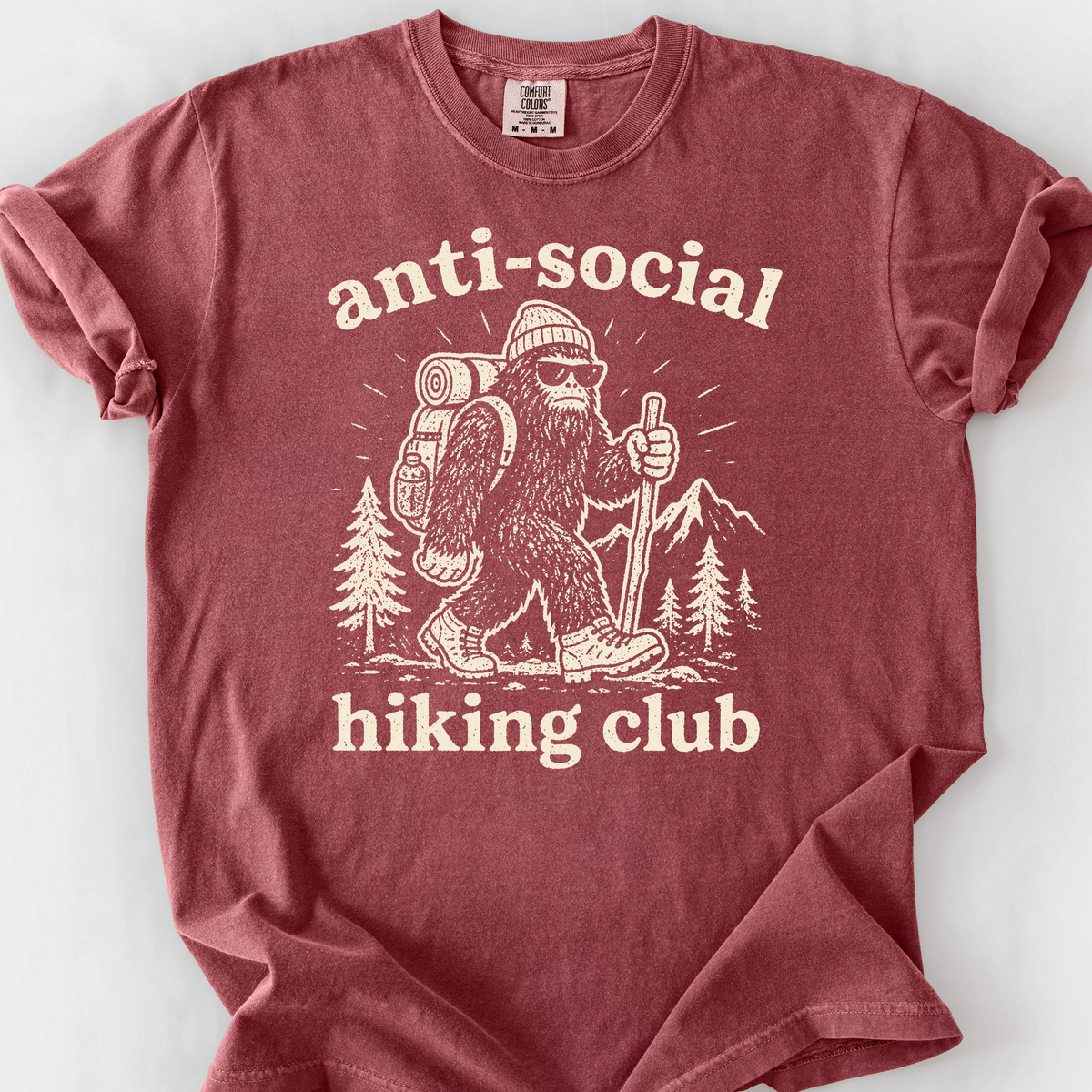 Anti-Social Hiking Club T-Shirt — Brick