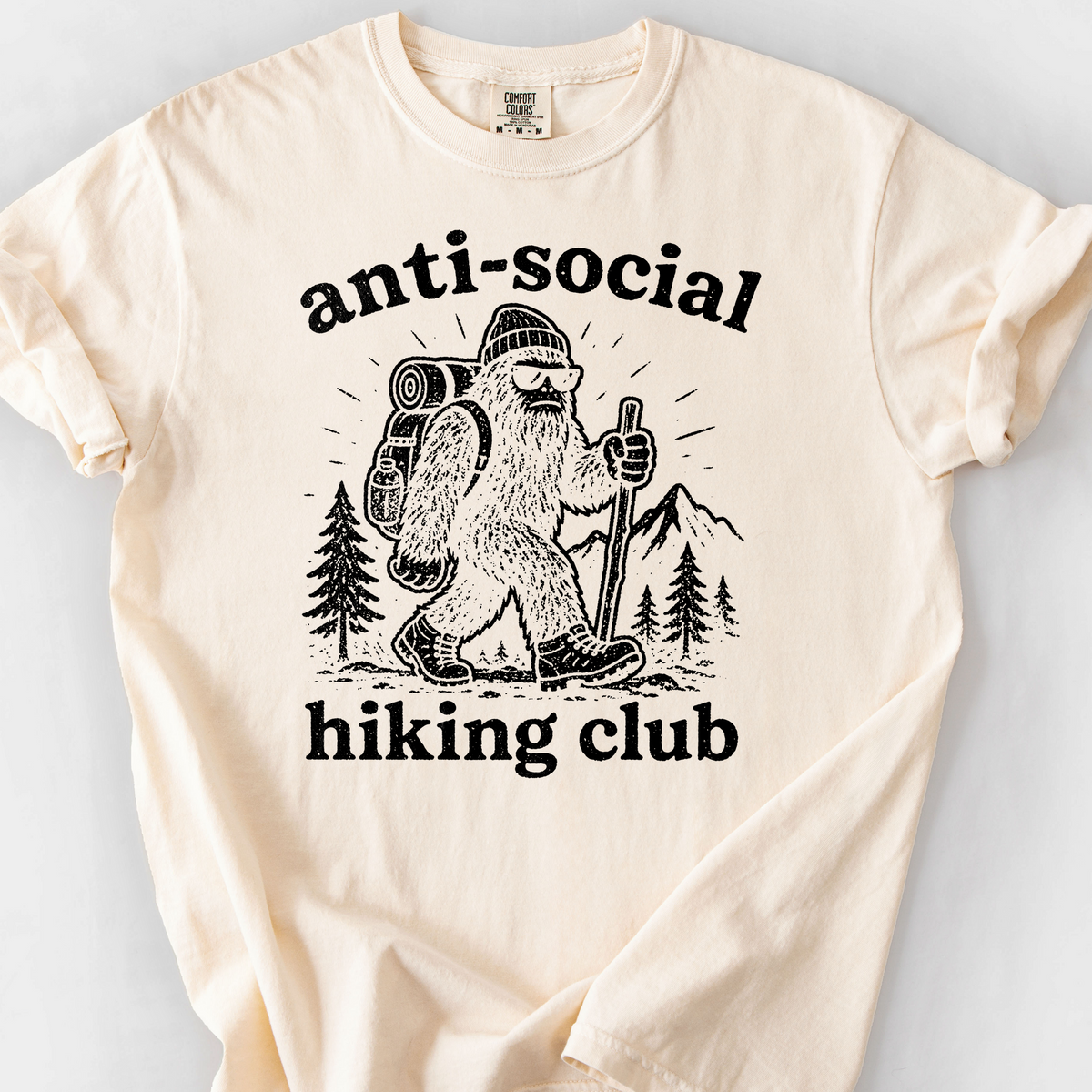 Anti-Social Hiking Club T-Shirt — Ivory