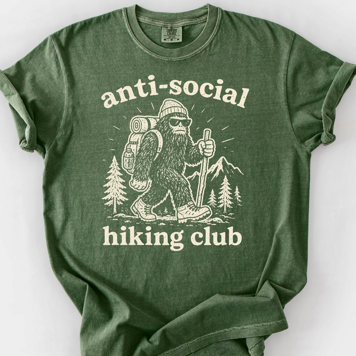 Anti-Social Hiking Club T-Shirt — Moss