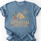 Antisocial Camping Club T-Shirt — Blue Jean