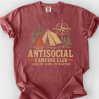 Antisocial Camping Club T-Shirt — Brick