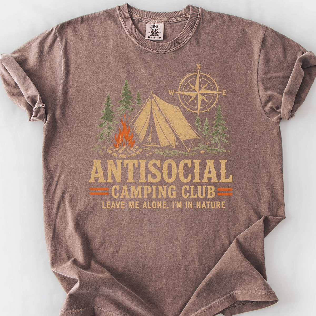 Antisocial Camping Club T-Shirt — Espresso