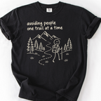 Avoiding People T-Shirt — Black