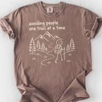 Avoiding People T-Shirt — Espresso