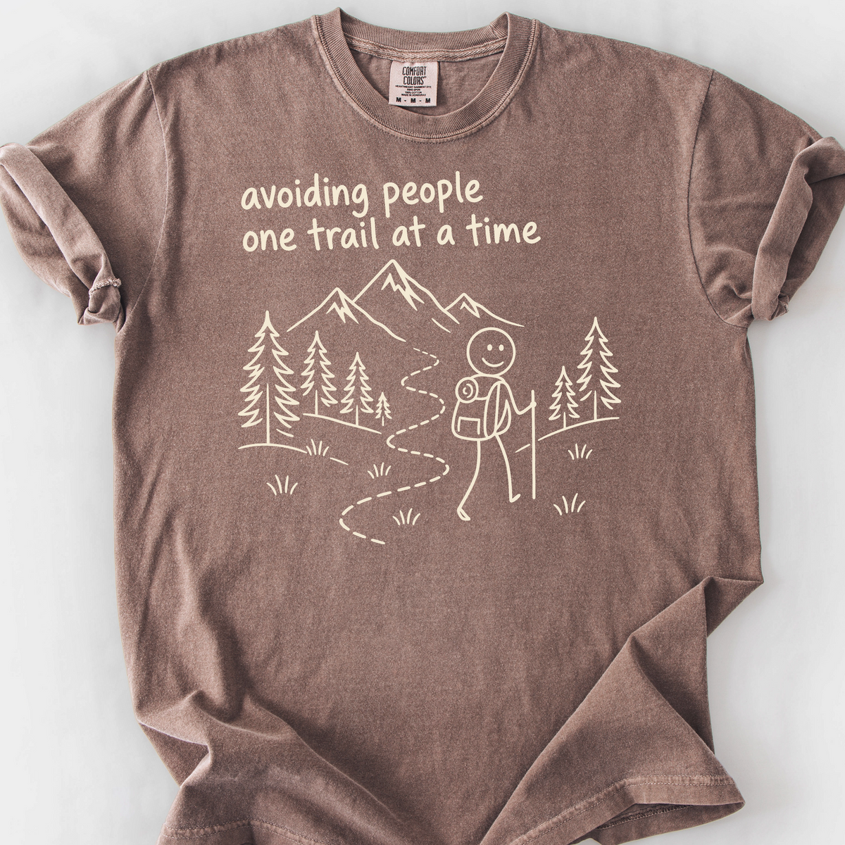 Avoiding People T-Shirt — Espresso