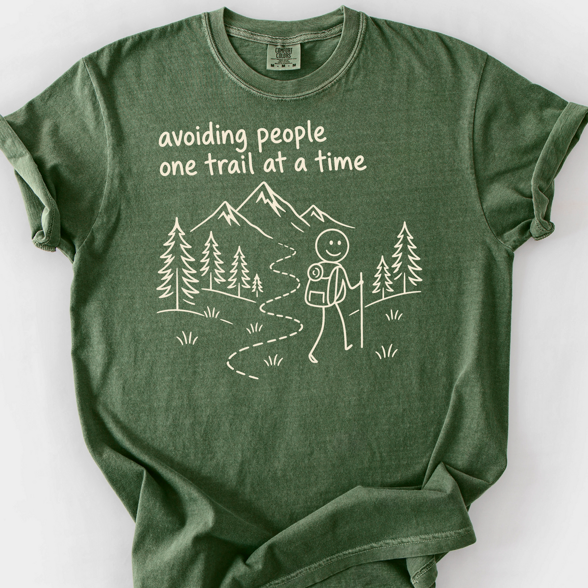 Avoiding People T-Shirt — Moss