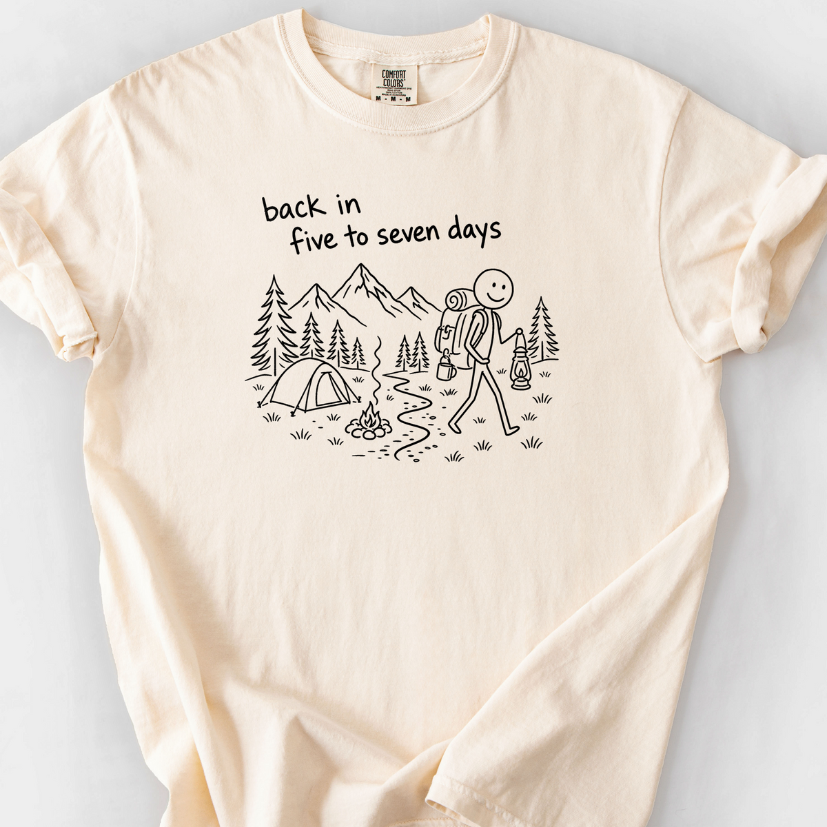 Back In Five To Seven Days T-Shirt — Ivory