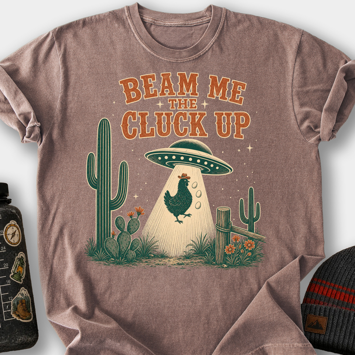 Beam Me The Cluck Up T-Shirt — Espresso
