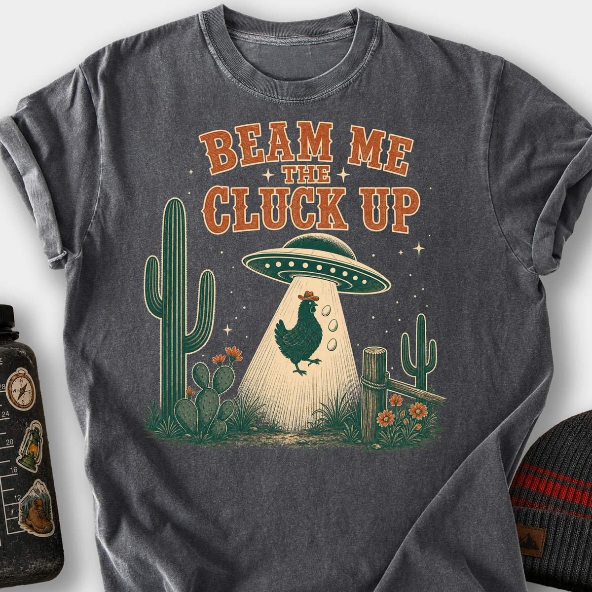 Beam Me The Cluck Up T-Shirt — Pepper