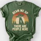 Beam Me Up, There Are People Here (Sunset) T-Shirt — Moss