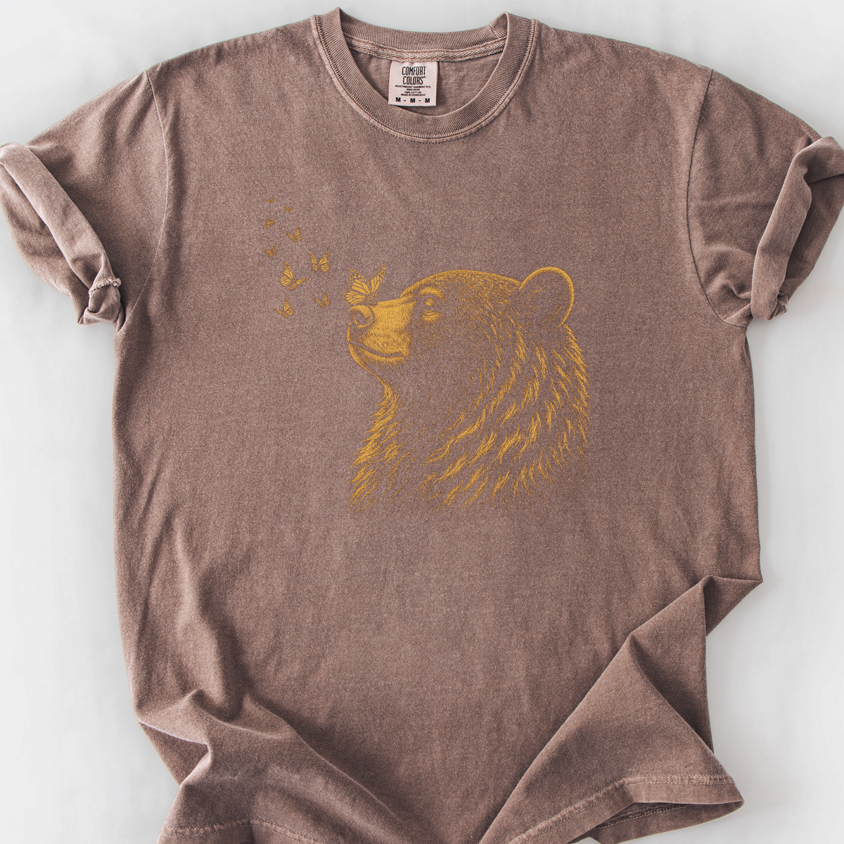 Bear And Butterflies T-Shirt — Espresso