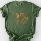 Bear And Butterflies T-Shirt — Moss