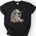Bear And The Dandelion T-Shirt — Black