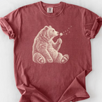 Bear And The Dandelion T-Shirt — Brick