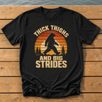 bear thick thighs sunset slat T-Shirt — Black