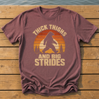 bear thick thighs sunset slat T-Shirt — Brick
