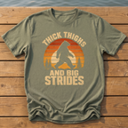 bear thick thighs sunset slat T-Shirt — Moss