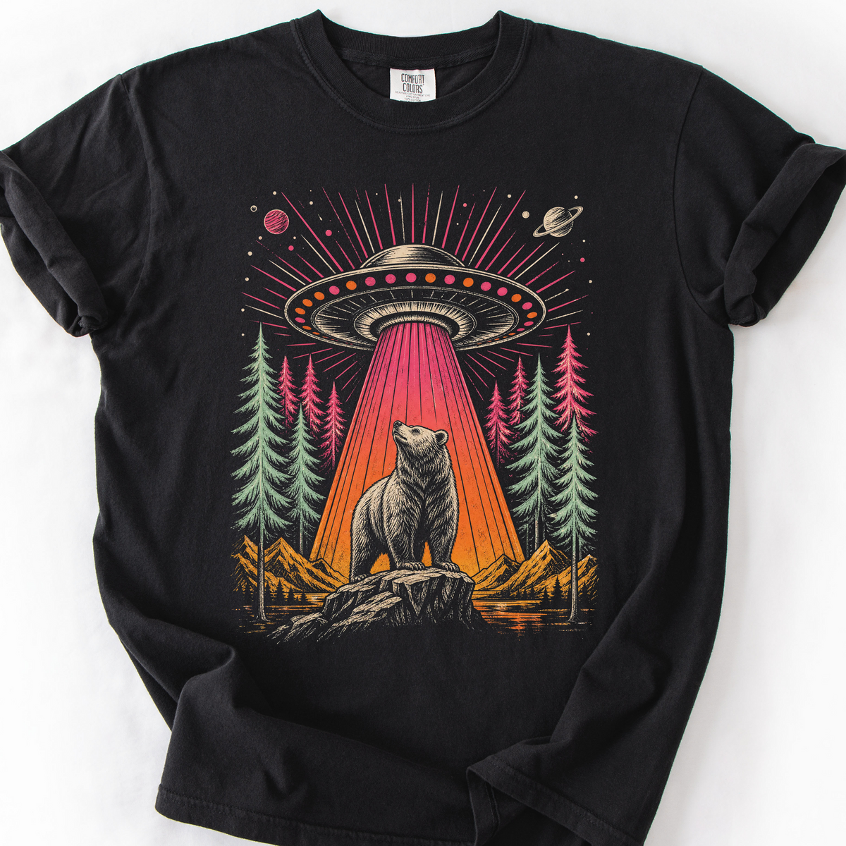 Bear Abduction T-Shirt — Black