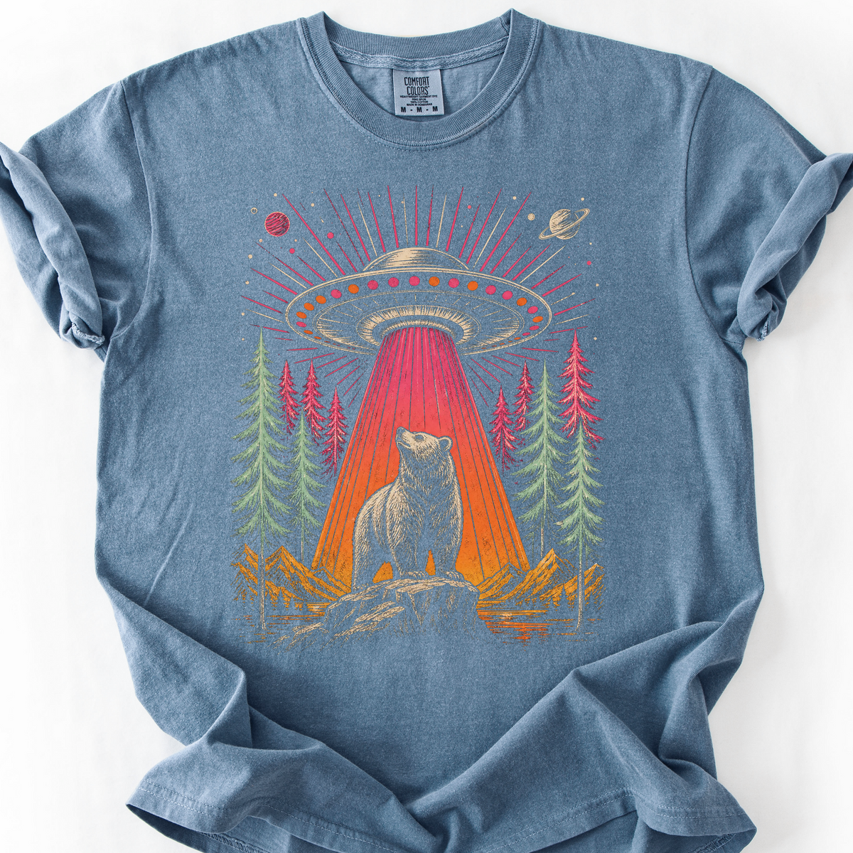 Bear Abduction T-Shirt — Blue Jean
