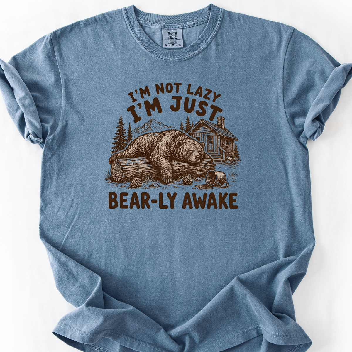 Bearly Awake T-Shirt — Blue Jean