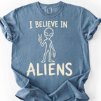 Believe In Aliens T-Shirt — Blue Jean