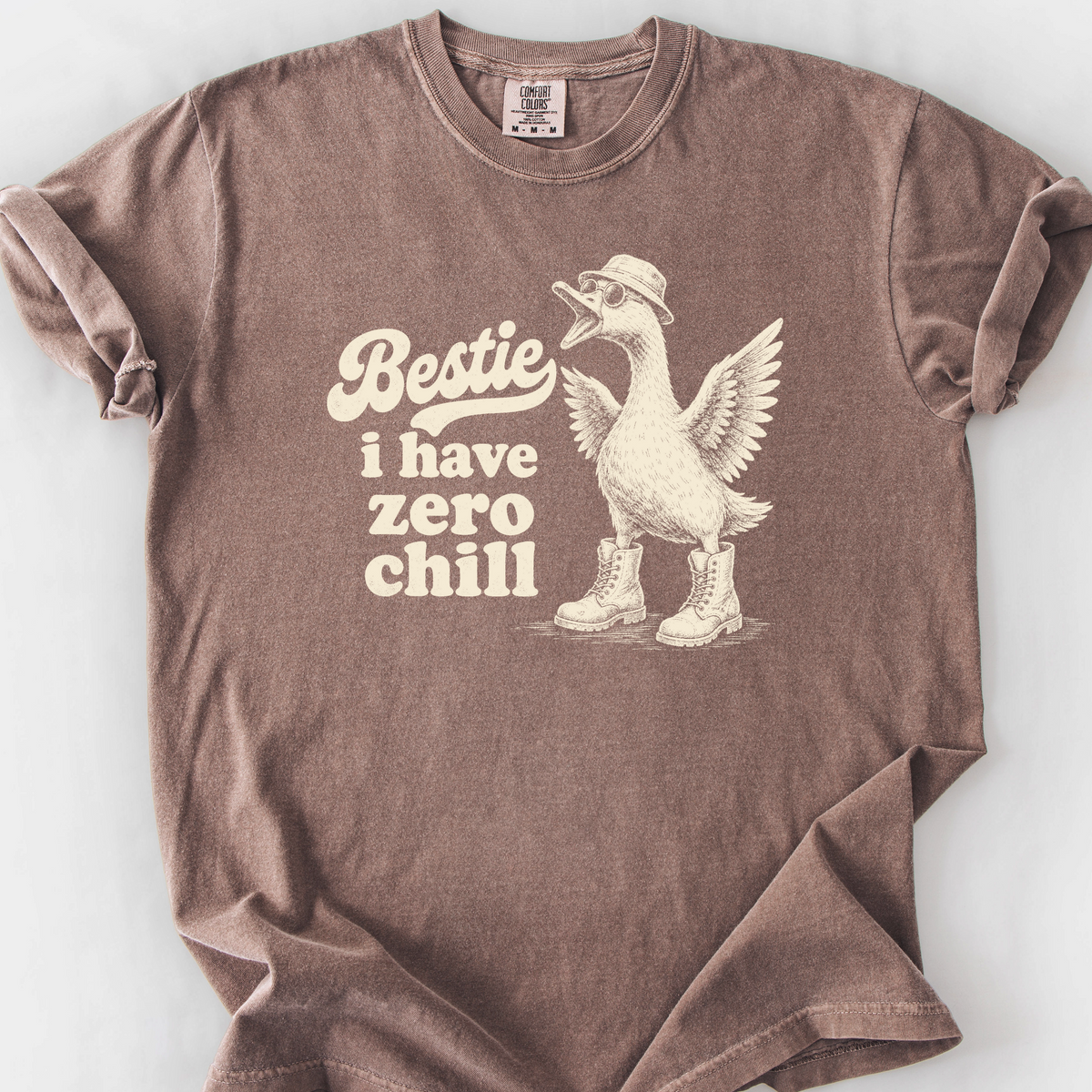 Bestie I Have Zero Chill T-Shirt — Espresso