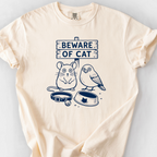 Beware Of Cat T-Shirt — Ivory