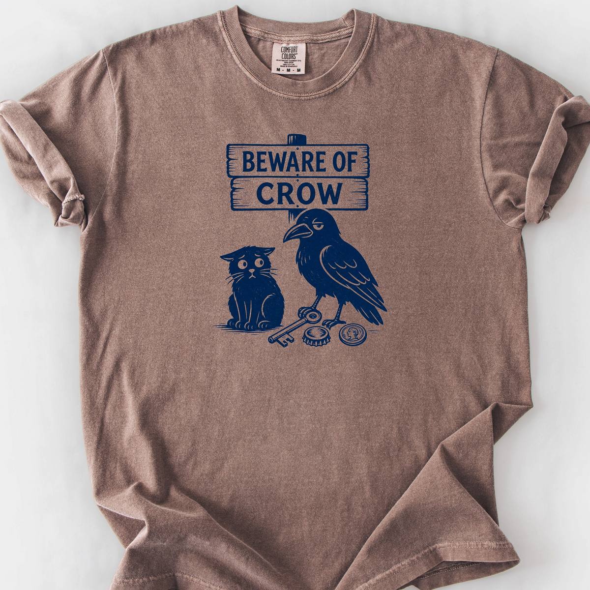 Beware Of Crow T-Shirt — Espresso