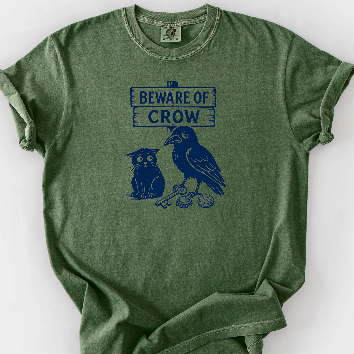 Beware Of Crow T-Shirt — Moss