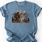 Bigfoot Alien Hike T-Shirt — Blue Jean