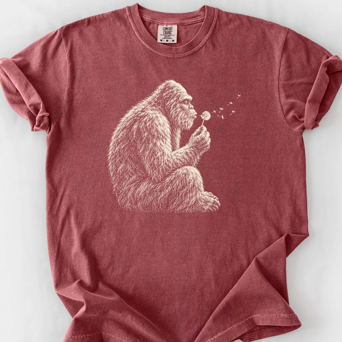 Bigfoot And Dandelion T-Shirt — Brick