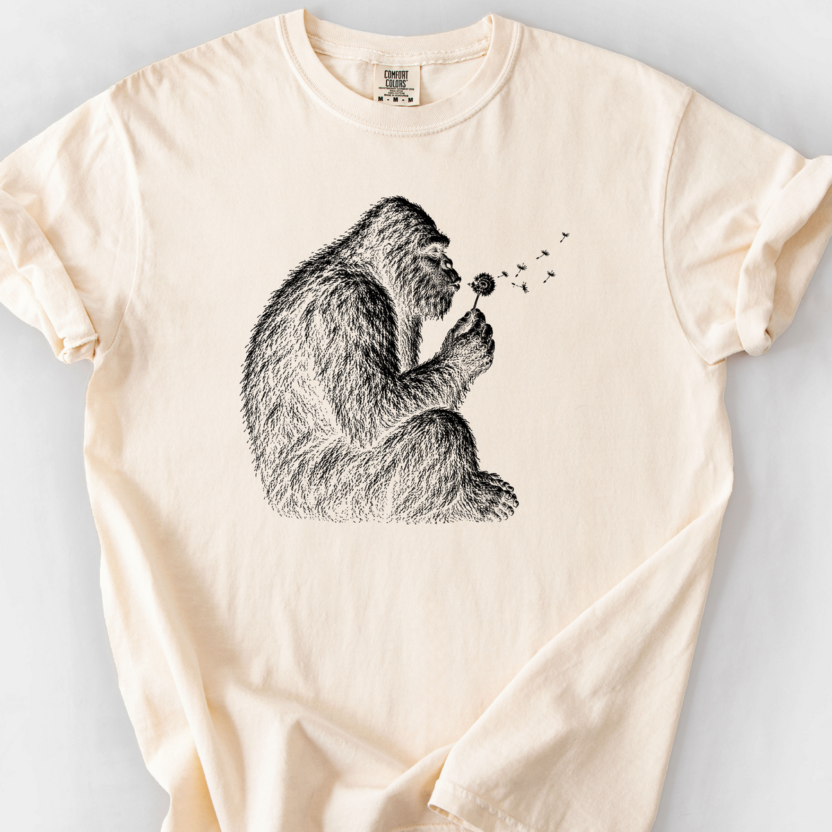 Bigfoot And Dandelion T-Shirt — Ivory