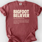 Bigfoot Believer T-Shirt — Brick