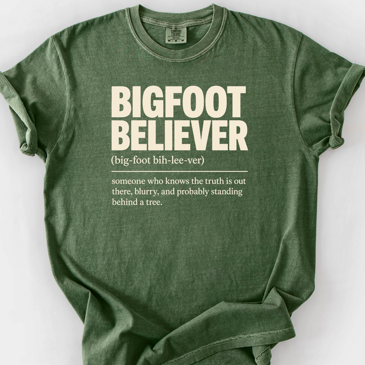 Bigfoot Believer T-Shirt — Moss