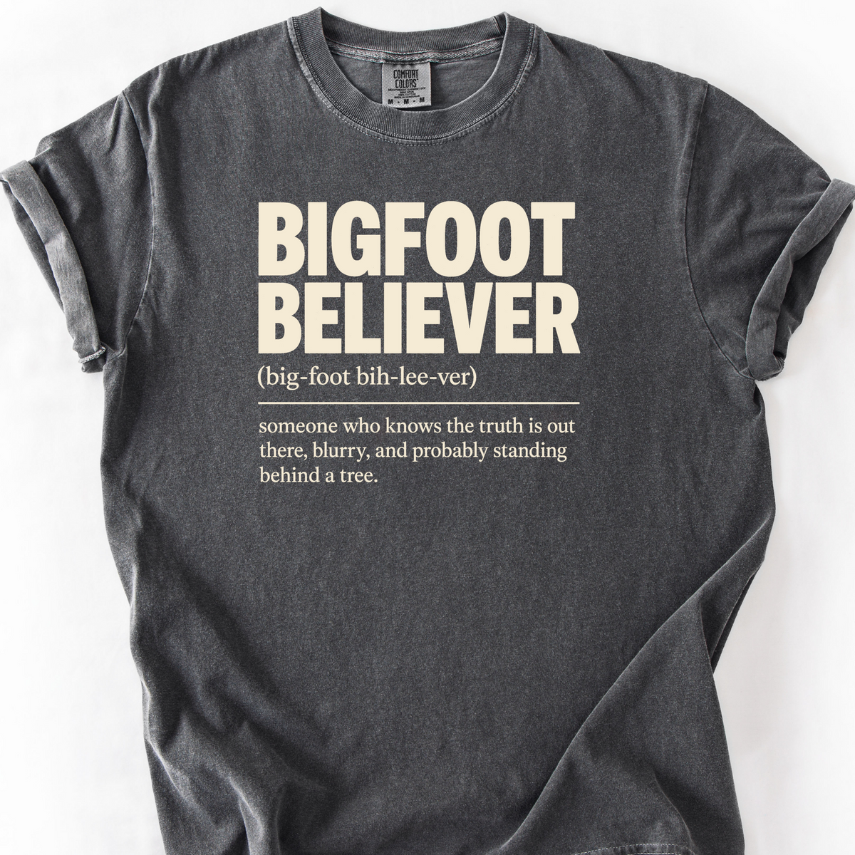 Bigfoot Believer T-Shirt — Pepper