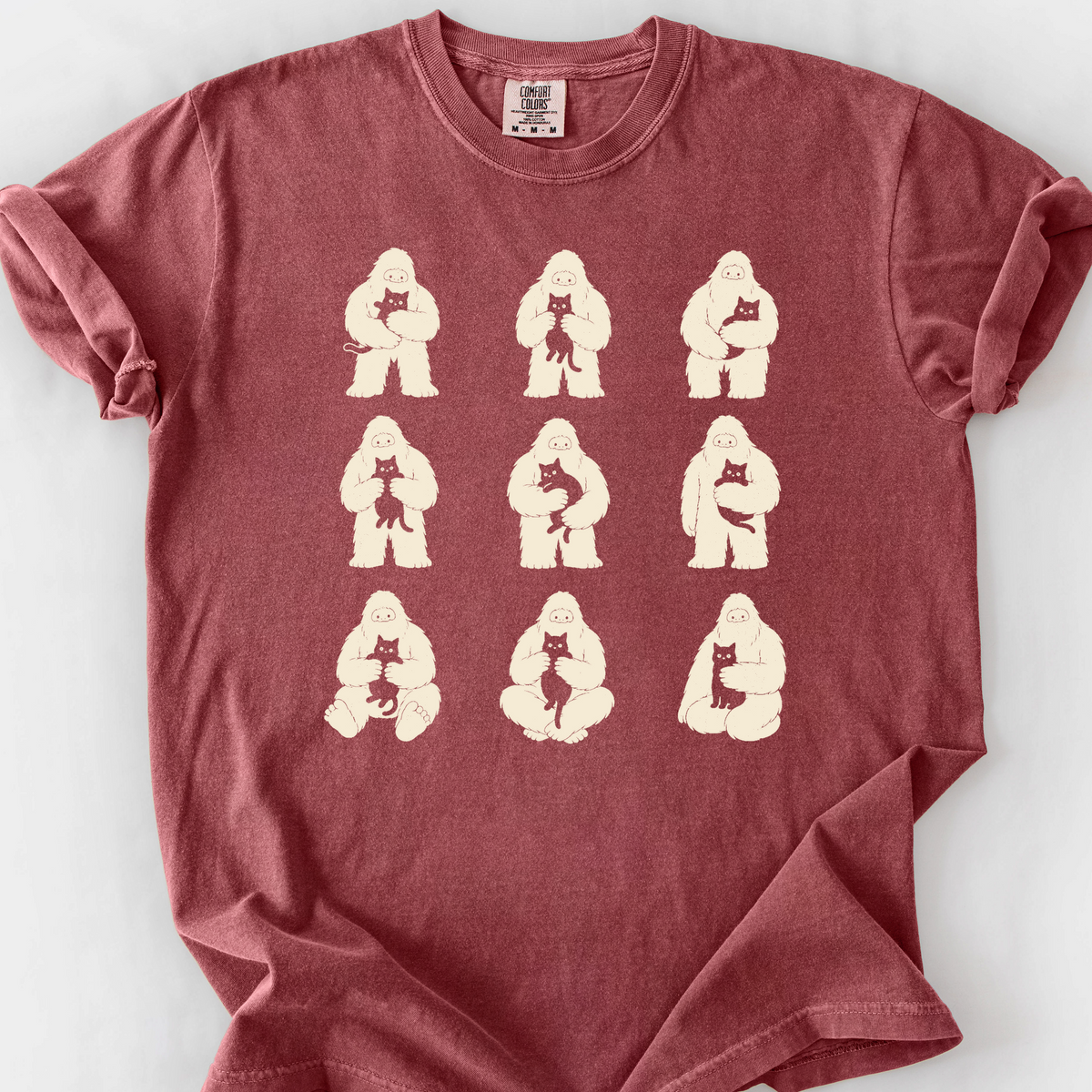 Bigfoot Cat Club T-Shirt — Brick