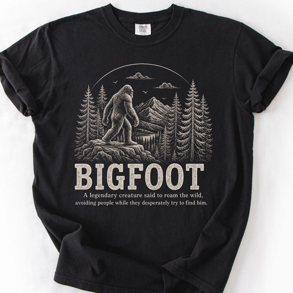 Bigfoot Definition T-Shirt — Black