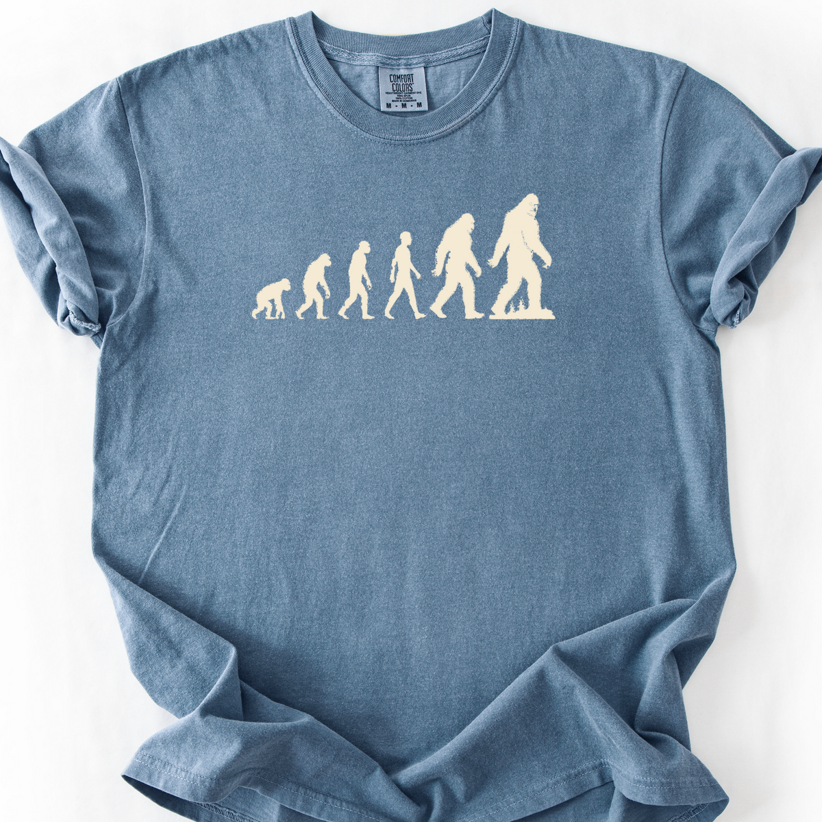Bigfoot Evolution T-Shirt — Blue Jean