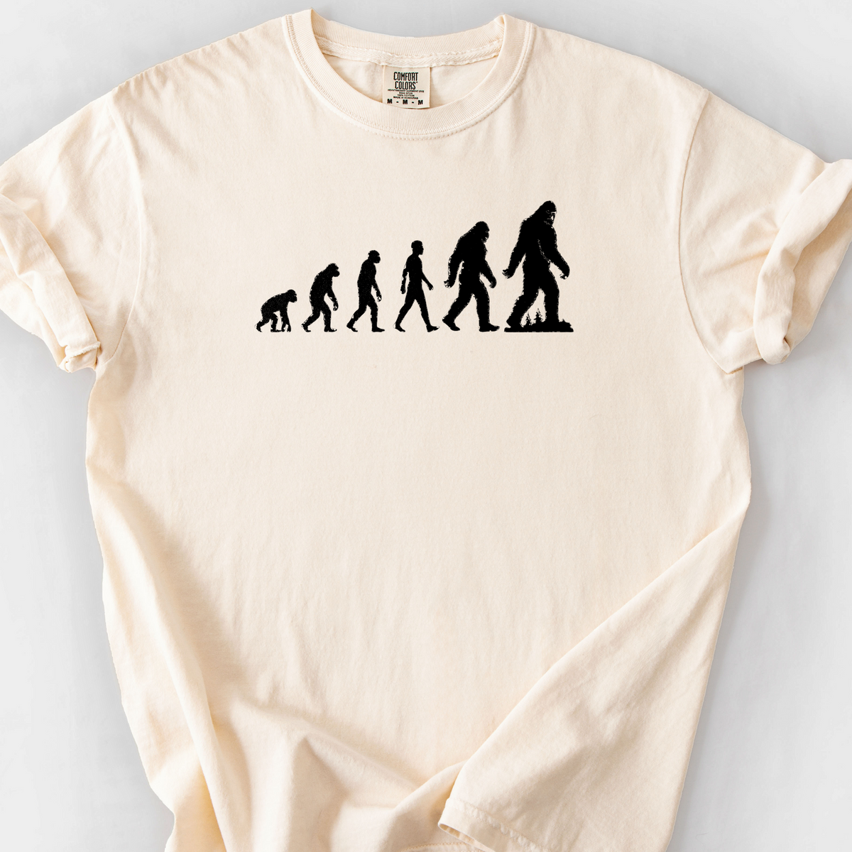 Bigfoot Evolution T-Shirt — Ivory