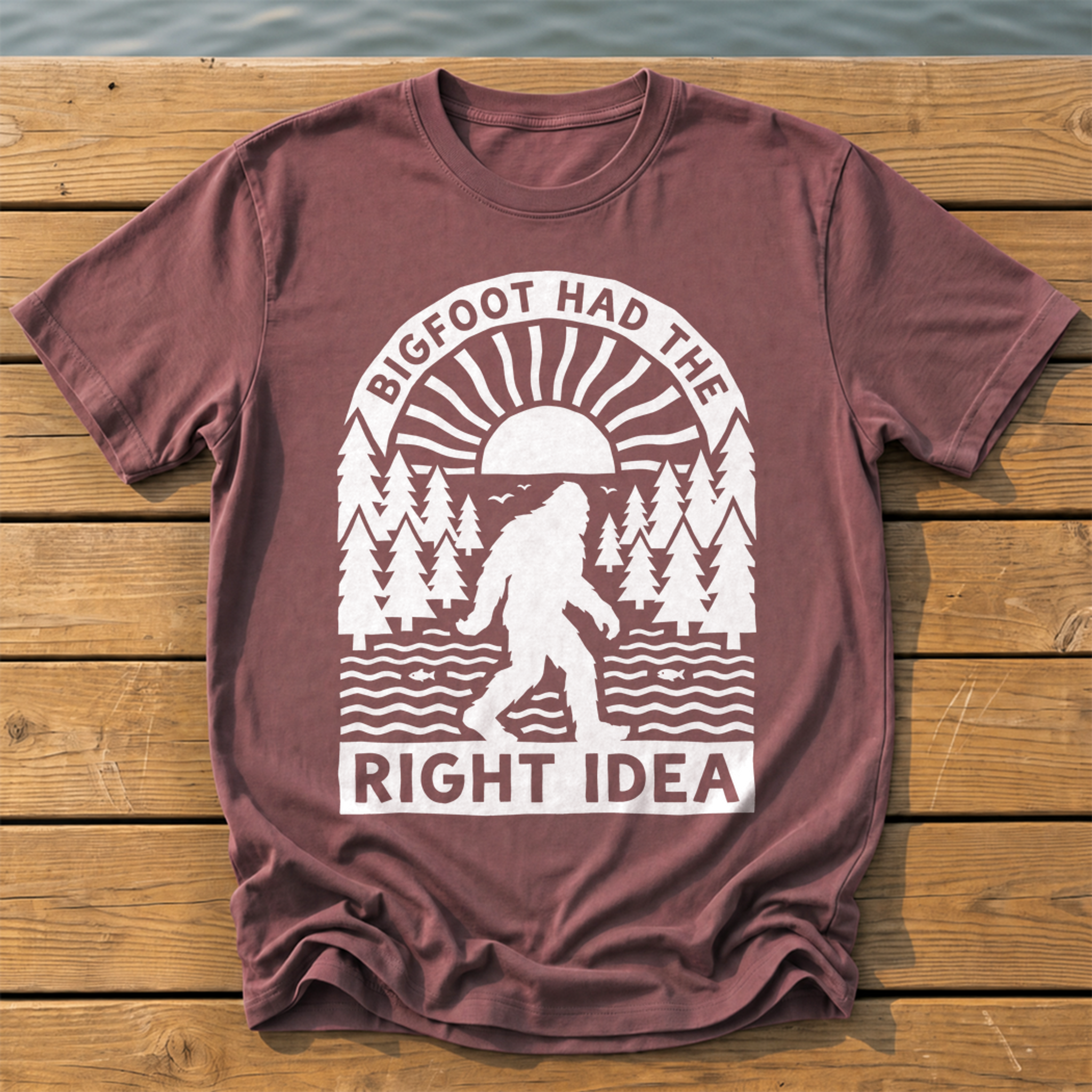 Bigfoot Had The Right Idea T-Shirt — Brick