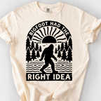 Bigfoot Had The Right Idea T-Shirt — Ivory