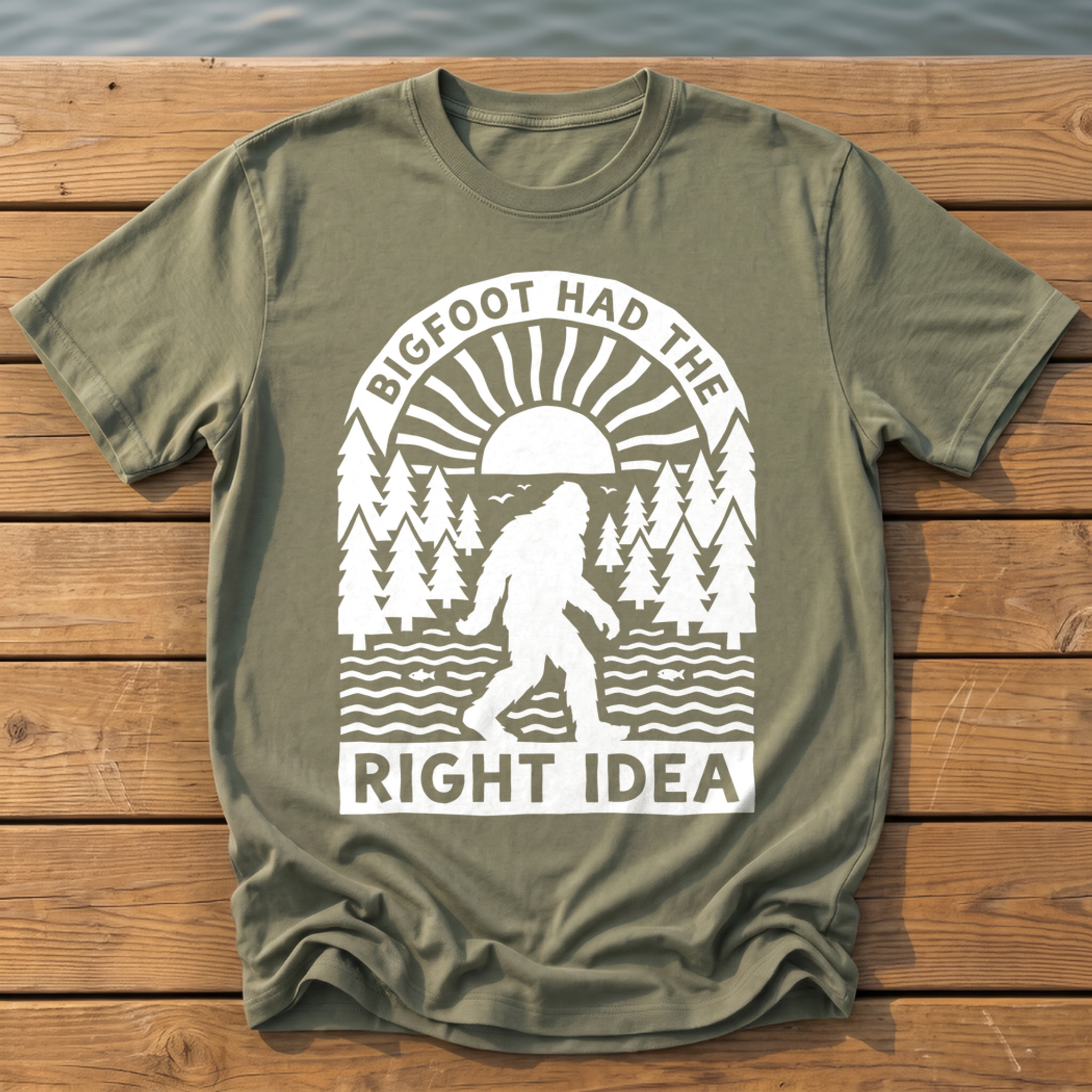 Bigfoot Had The Right Idea T-Shirt — Moss