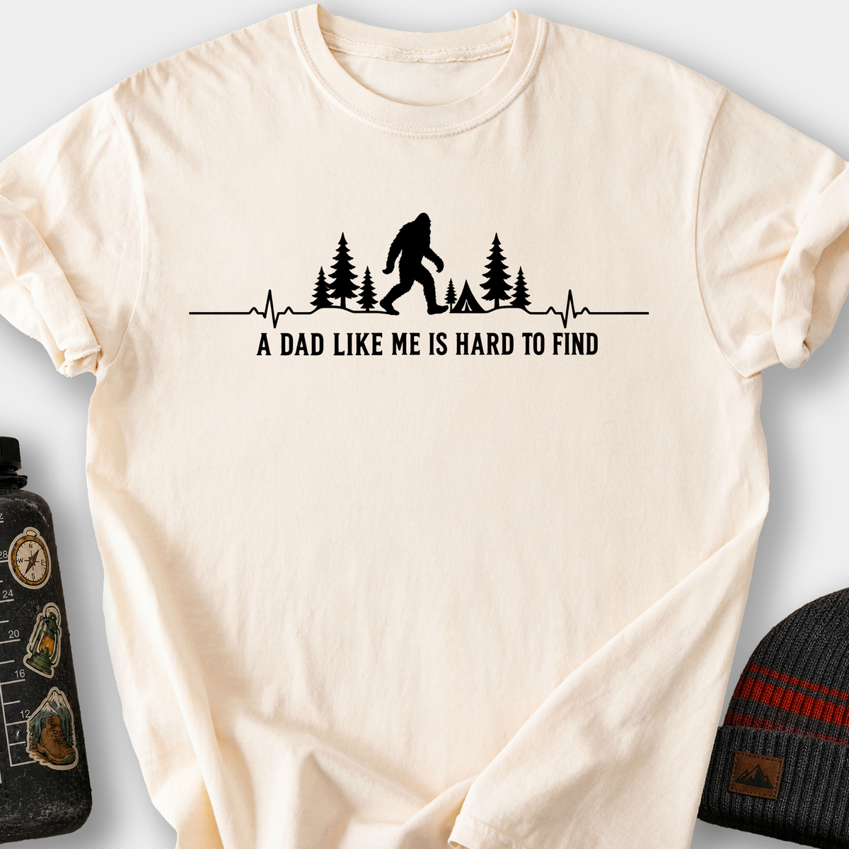 A Dad Like Me Is Hard to Find (Bigfoot) T-Shirt — Ivory