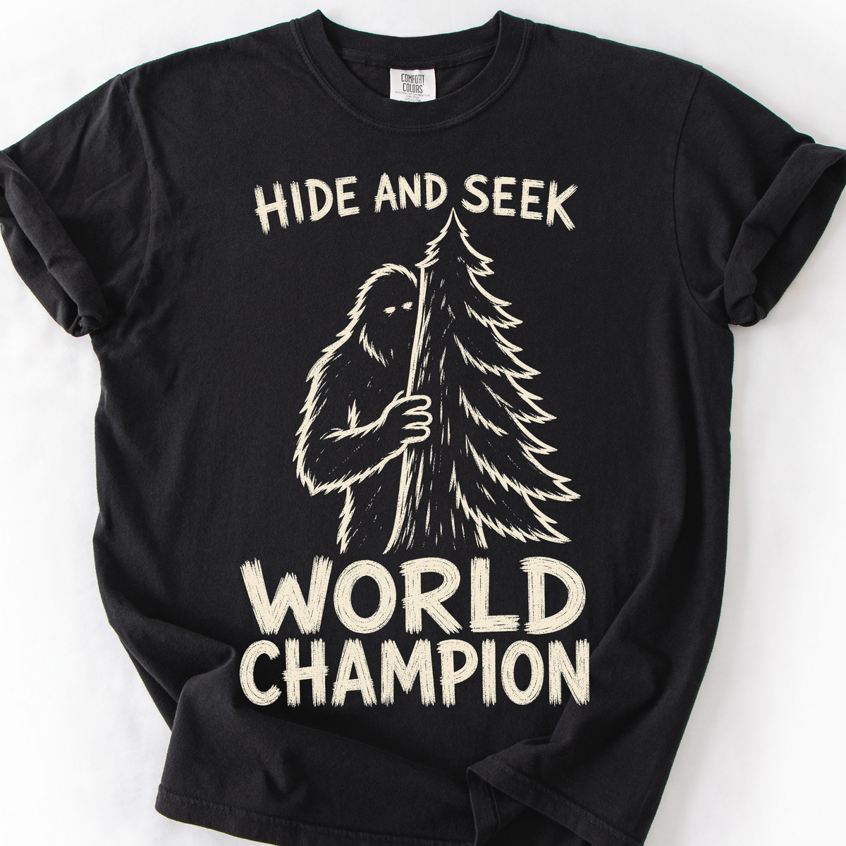 Bigfoot Hide And Seek T-Shirt — Black