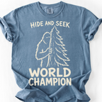 Bigfoot Hide And Seek T-Shirt — Blue Jean